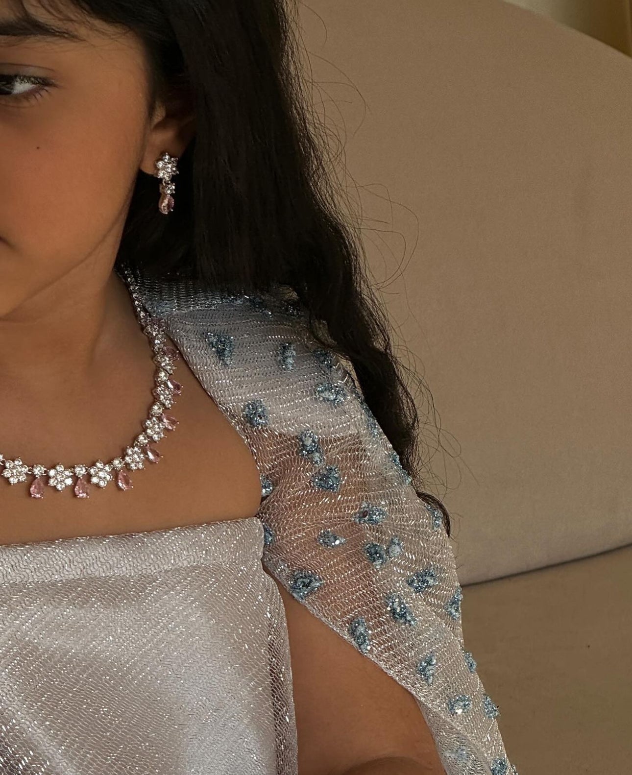 Aisha, pink-silver set 